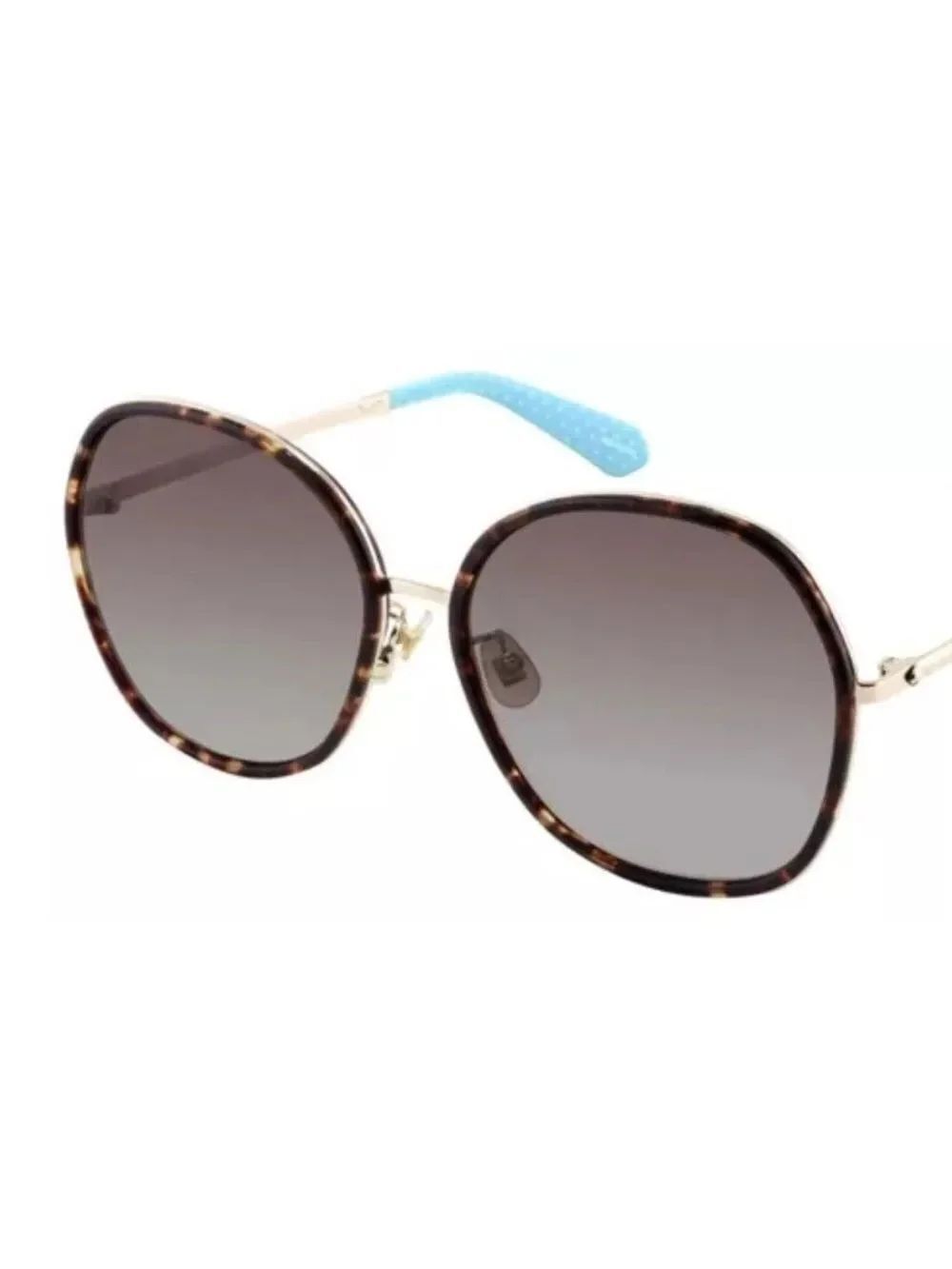 Kate spade Sunglasses Tortoise Shell Round Brown Oversized Boho Chic with Case